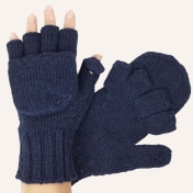 Adult's Fingerless Gloves with Fold-Over Mittens in Baby Alpaca Adult's Fingerless Gloves with Fold-Over Mittens in Baby Alpaca