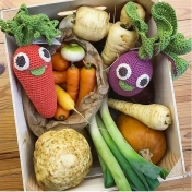 Charlotte Carrot Hand Crocheted Rattle