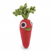 Charlotte Carrot Hand Crocheted Rattle