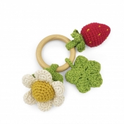 Seasonal Hand Crocheted Teether & Rattle