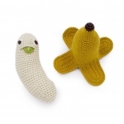 Joshua Banana Hand Crocheted Rattle