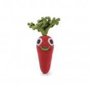 Charlotte Carrot Hand Crocheted Rattle