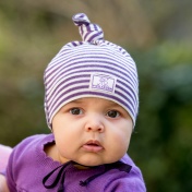 Fine Merino Wool & Silk Knot Baby Hat