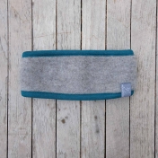 Headband in Merino Wool Fleece with Wool & Silk Trim