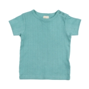 Short Sleeved Organic Cotton Pointelle Tee Shirt
