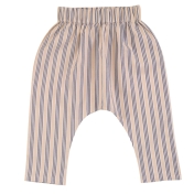 Organic Cotton Baggy Pants in Ticking Stripe