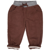 Fully Lined Organic Cotton Corduroy Trousers For Babies