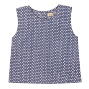 Block Print Sleeveless Top in Organic Cotton