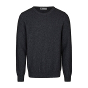 Men\'s Crew Neck Jumper in Merino Wool, Possum Hair and Silk