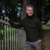 Men's Seamless Knit Ribbed Turtleneck in Merino, Possum and Silk