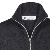 Men\'s Zip Jacket in Merino Wool, Possum Hair and Silk