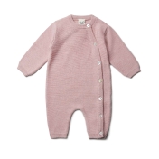 Soft Knitted Overall in Organic Merino Wool and Silk