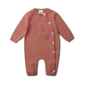 Soft Knitted Overall in Organic Merino Wool and Silk