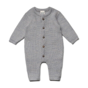 100% Knitted Merino Button Overall