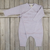 Pointelle Romper with Tie in Organic Cotton & Silk