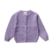 Popcorn Knit Cardigan in Organic Cotton and Linen