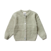 Popcorn Knit Cardigan in Organic Cotton and Linen