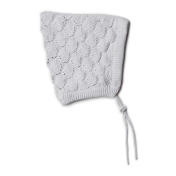 Scallop Knit Baby Bonnet in Organic Cotton and Silk