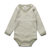 Soft Long-Sleeved Baby Body in Organic Cotton & Silk