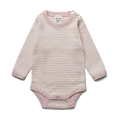 Soft Long-Sleeved Baby Body in Organic Cotton & Silk