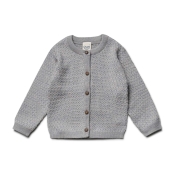 Merino Wool Textured Knit Cardigan