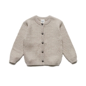 Merino Wool Textured Knit Cardigan