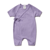 Short Romper in Fine Knit Organic Cotton and Linen