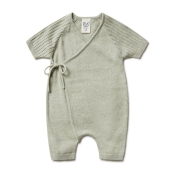 Short Romper in Fine Knit Organic Cotton and Linen