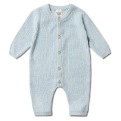 Knitted Baby Overall in Organic Cotton and Silk