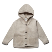 Hooded Jacket in Knitted Organic Cotton