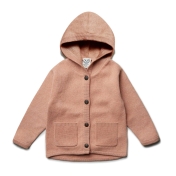 Hooded Jacket in Knitted Organic Cotton