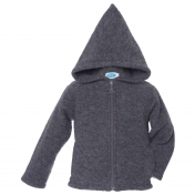 Hooded Jacket in Organic Merino Wool Fleece
