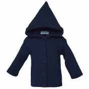 Double Layered Hooded Twist Jacket in Merino Wool