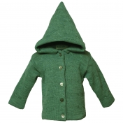 Double Layered Hooded Twist Jacket in Merino Wool