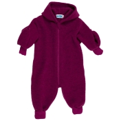 All-in-One Snugglesuit with Zip in Organic Merino Wool Fleece