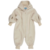All-in-One Snugglesuit with Zip in Organic Merino Wool Fleece