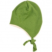 Knitted Wool Hat with Cotton Fleece Lining