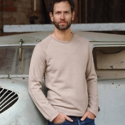 Men\'s Merino Wool and Silk Blend Terry Jumper