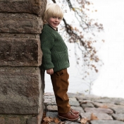 Button Pants in Walnut Organic Cotton Corduroy
