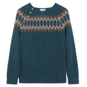 Women\'s Semi Hand Knitted Raglan Jumper in Baby Alpaca