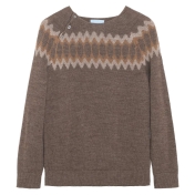 Women\'s Semi Hand Knitted Raglan Jumper in Baby Alpaca