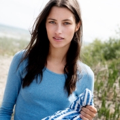 Women's Rib Long-Sleeved Plain Tee in Soft Organic Cotton