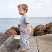 Baby Summer Romper in Light Woven Organic Cotton Baby Summer Romper in Light Woven Organic Cotton