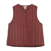 Women\'s Padded Gilet in Brushed Organic Cotton