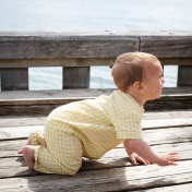 Baby Summer Romper in Light Woven Organic Cotton