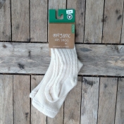Ribbed Patterned Baby Tights in Organic Wool & Cotton