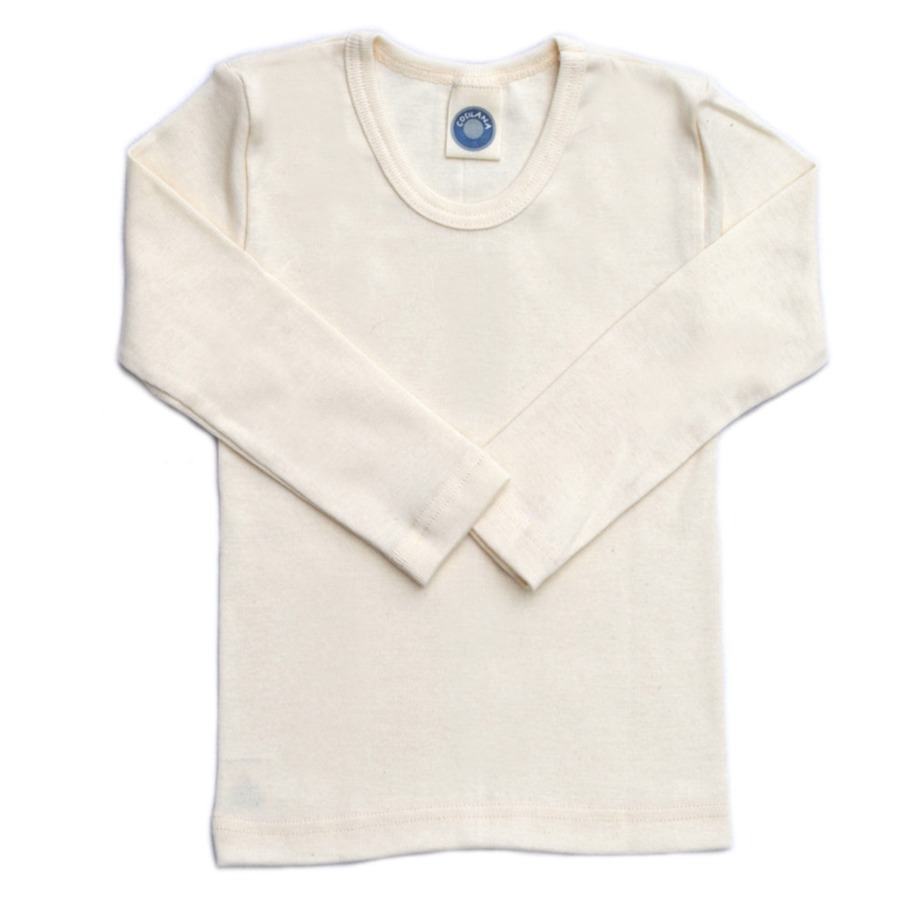 LongSleeved Children's Vest in UnDyed Organic Cotton Pure organic