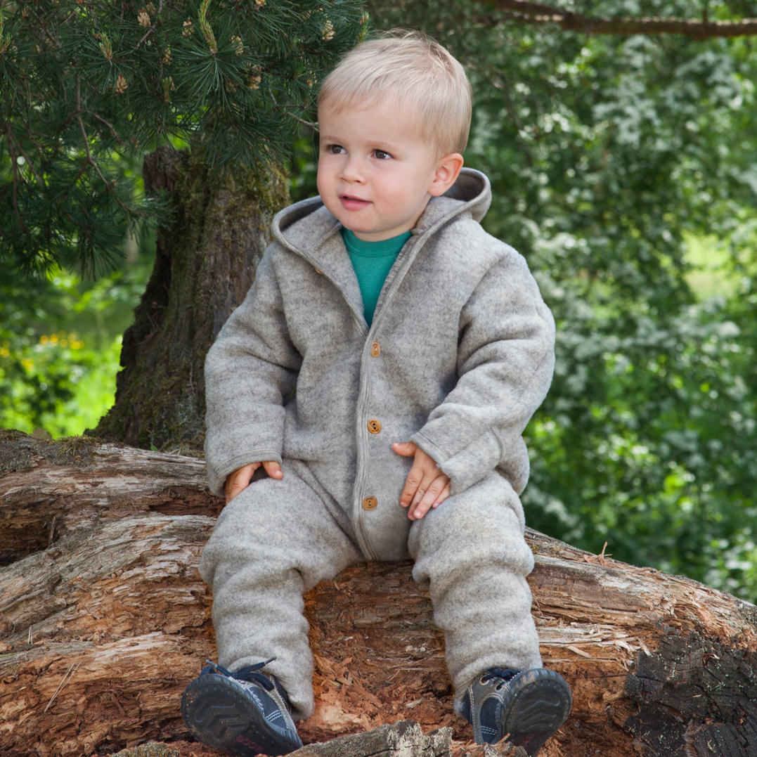 Organic Merino Fleece Snuggle Suit - Reed main image 1