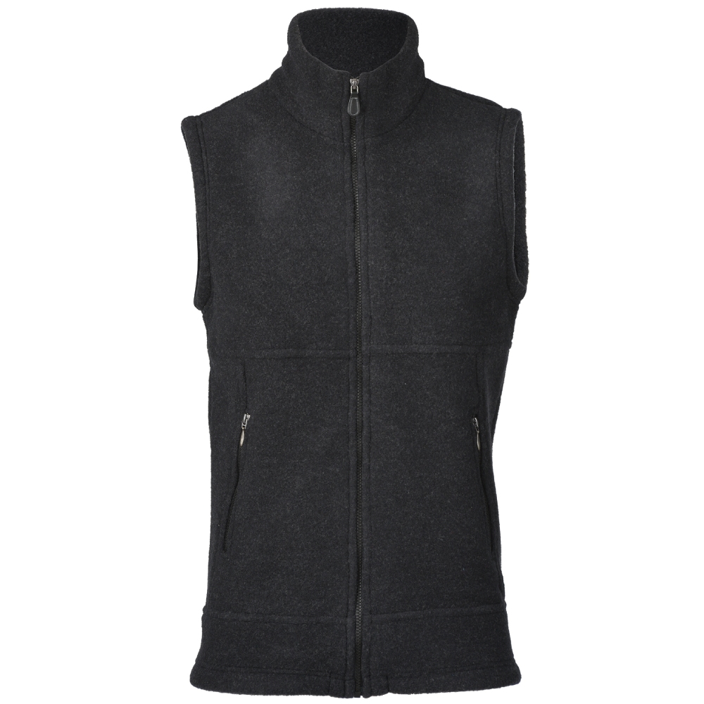 Men's Bodywarmer in Merino Wool Fleece. Men's sleeveless jacket in 100% ...