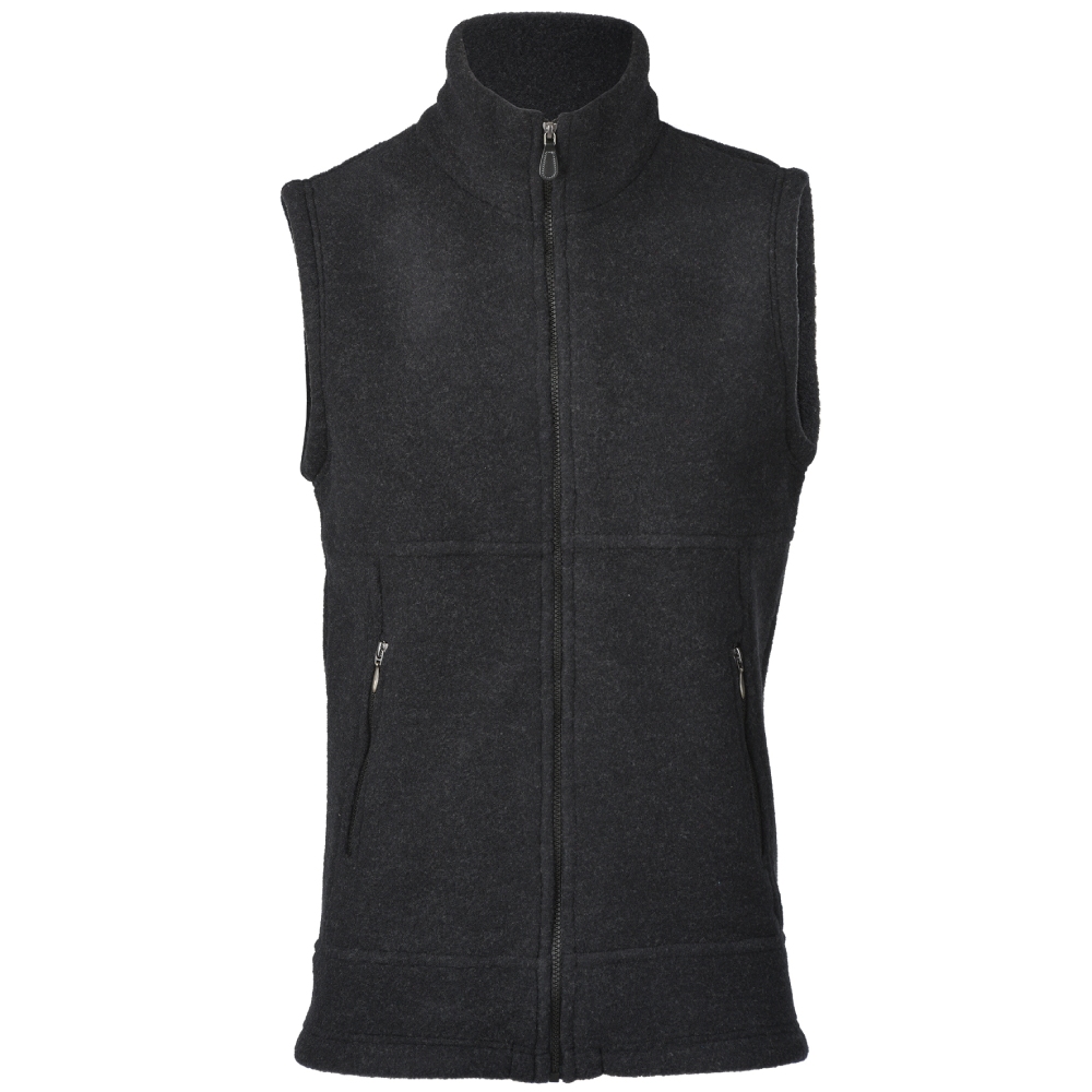 Men's Bodywarmer in Merino Wool Fleece. Men's sleeveless jacket in 100